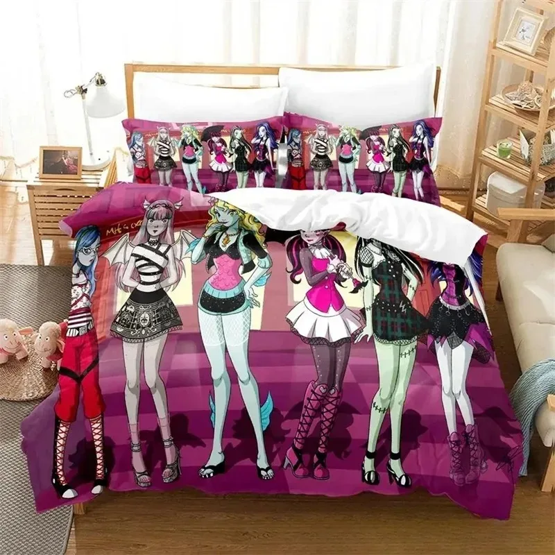 

Personelity Monster Cartoon High Bedding Sets Exquisite Bed Supplies Set Duvet Cover Bed Comforter Set Luxury Birthday Gift