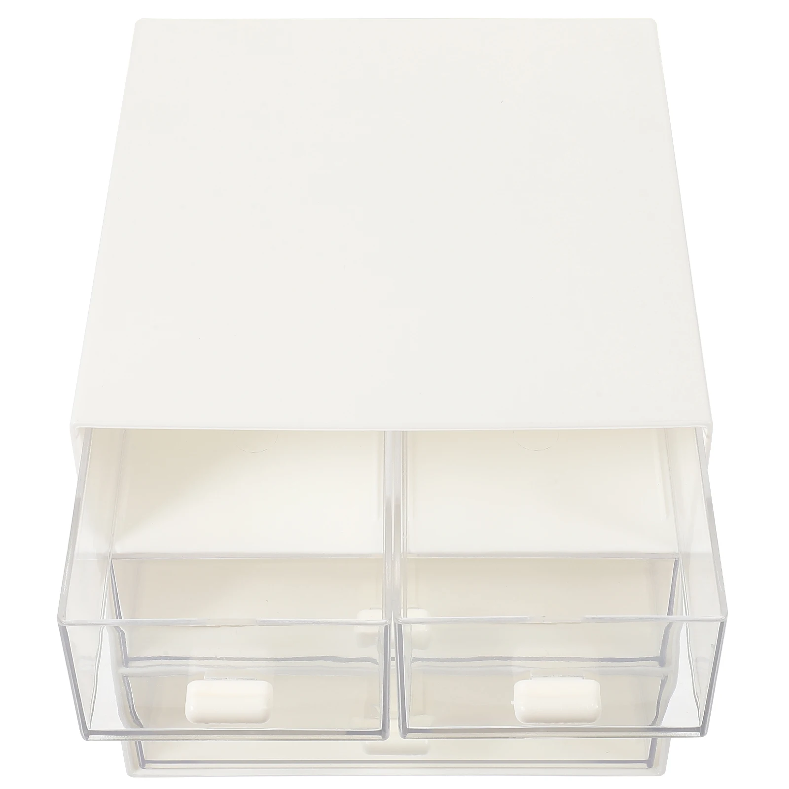 Caja de almacenamiento transparente estilo cajonera, organizador de escritorio, soporte de joyería, contenedor doméstico multicapa para lápiz labial