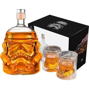 Carafe Creative Stormtrooper de 650 ml, carafe en verre White Soldier, bouteille de liqueur, whisky vin, brandy écossais, bourbon, vodka carafe 10 meilleures bouteilles de vin en vente - No 6