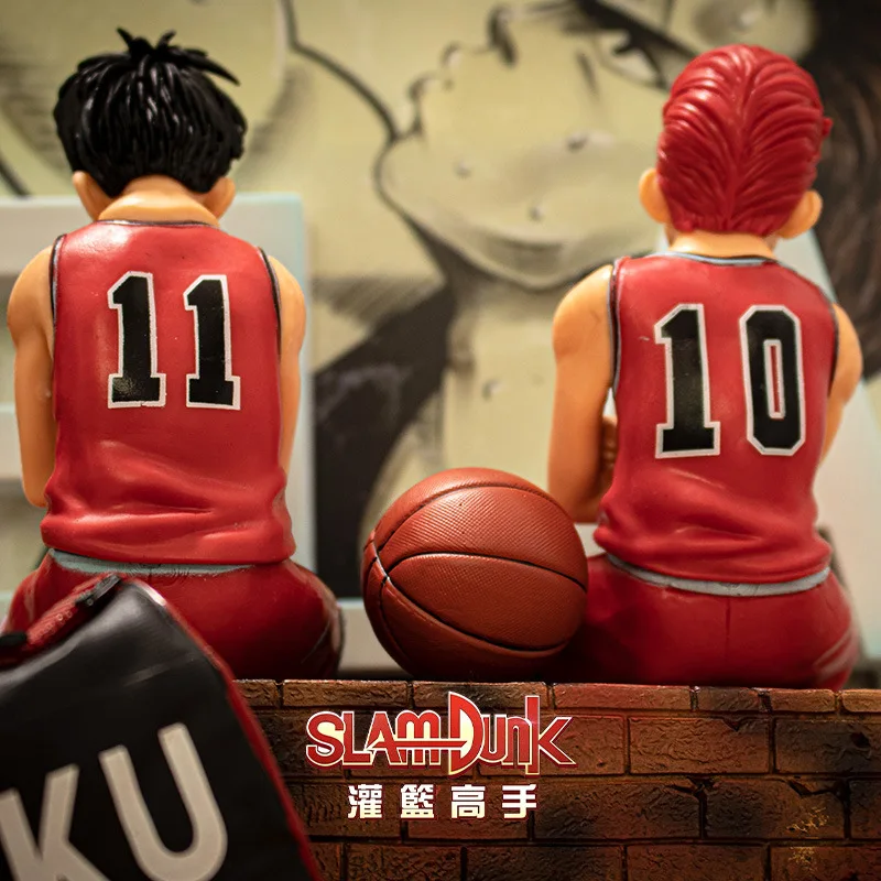 Slam Dunk Basketball Sakuragi Hanamichi Rukawa Kaede Action Figurine Desk Collectible Anime Model Toys Figures Gift 15cm