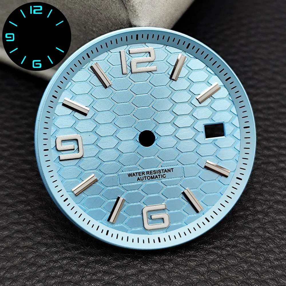 NH35 Case Equipped Strap 39.5mm Men's Watch Silvery Steel Case Fits NH35 Movement Accessories Sapphire Glass NH35 Dial image 3