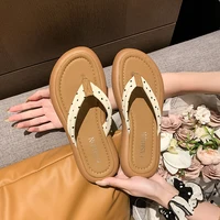 Trendy Embellished Flip Flops Women Stylish Slip-on Sandals for Street & Beach - Image 2