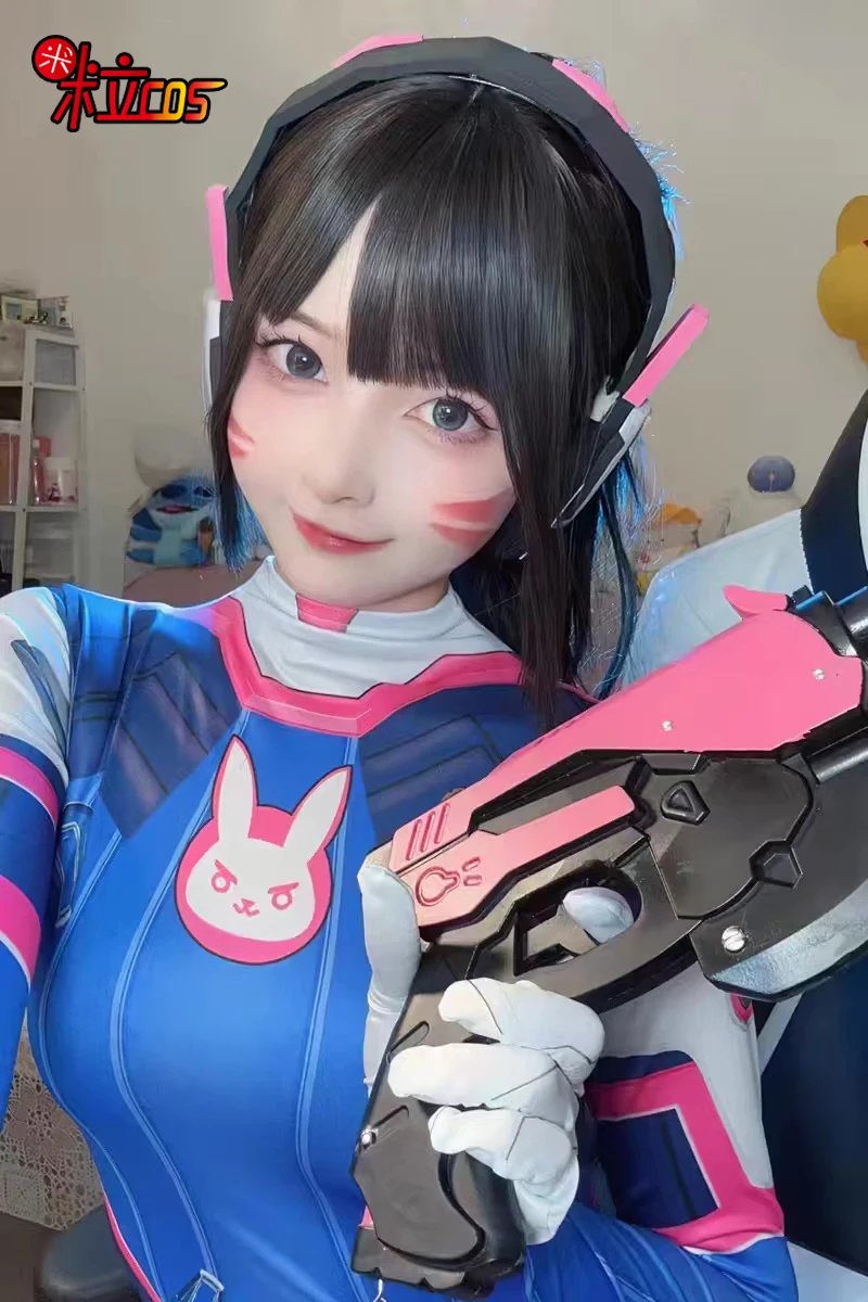 Game Over-watch D-Va Earphone Gun Hana Song Cosplay Weapon Pistol Cosplay Props Accessories Role Play Accessories Props