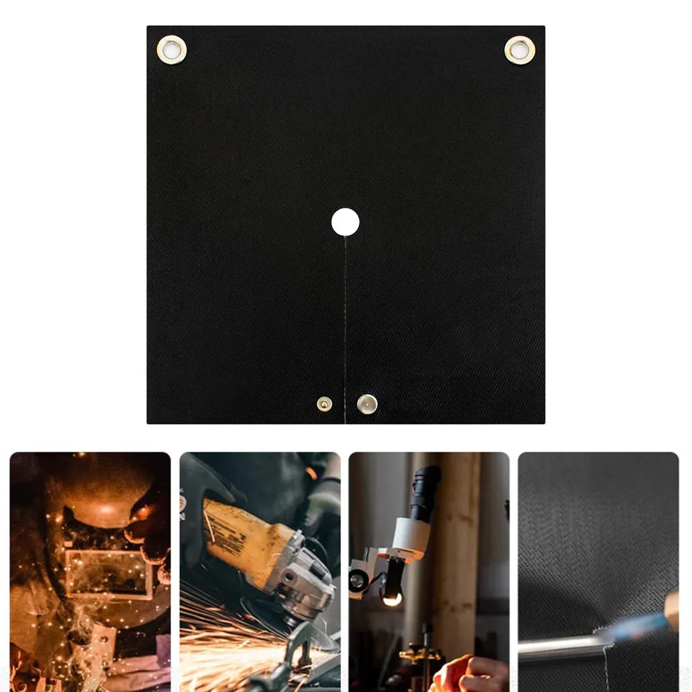 Black Color For Welding For Fire Protection Fireproof Welding Pad Fire Retardant Blanket High-Quality Snap Button