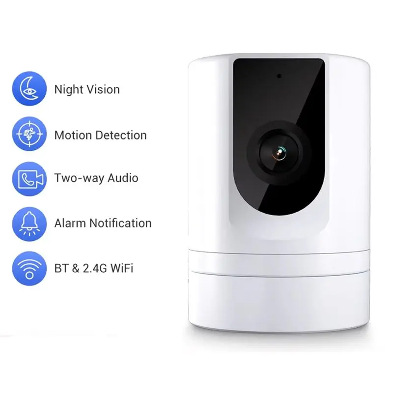1080P Security Camera Indoor, Pet Camera With Ease Life APP, Foldable Baby Camera For Home Security view 4