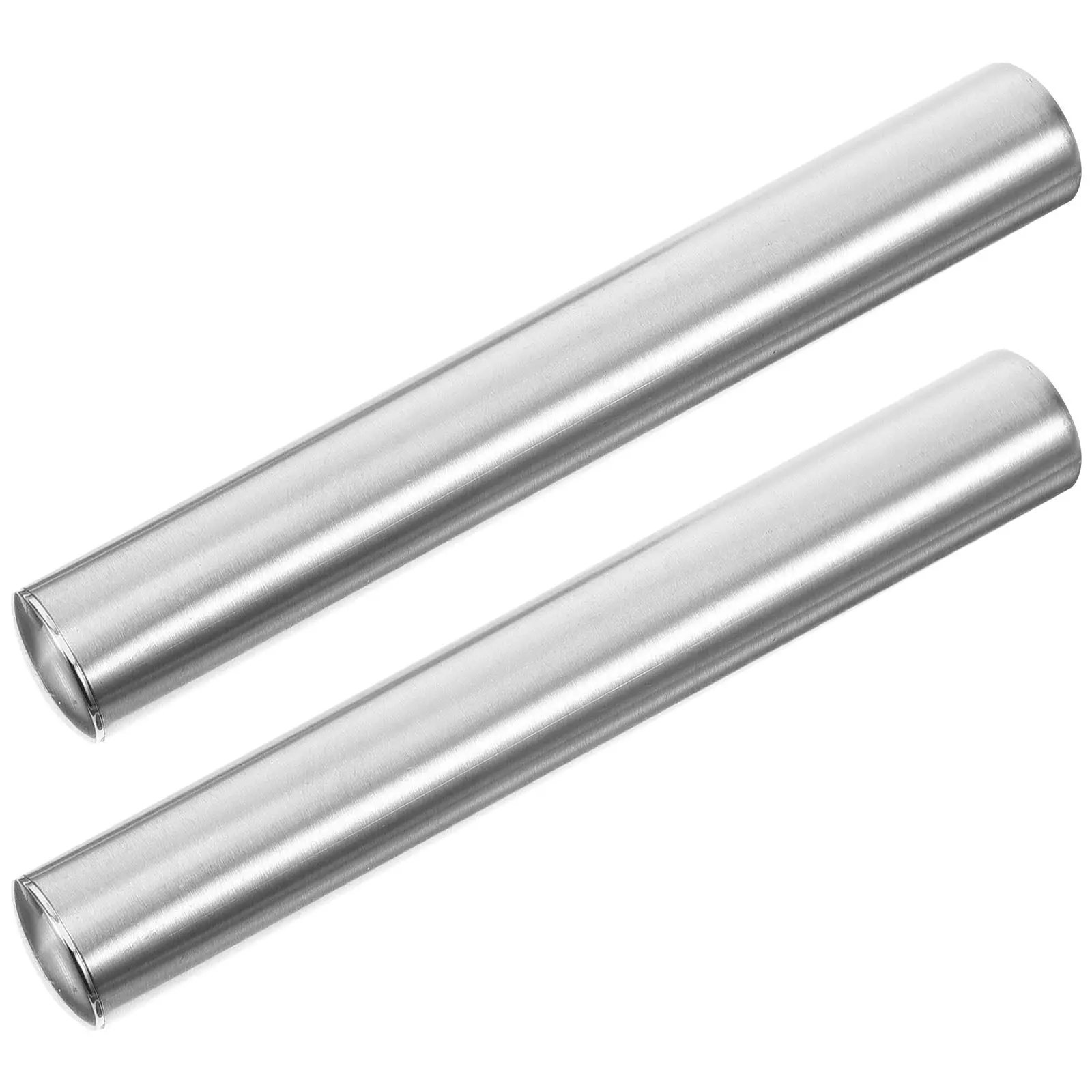 2Pcs Metal Toilet Brush Handles Ergonomic Design Replacement Handle for Toilet Brush Head and Pole Attachments Cleaning Supplies
