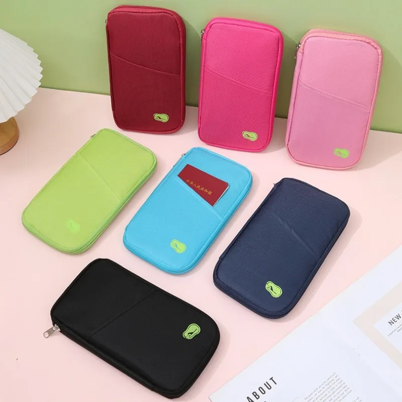 Travel Wallet Passport Credit Card Holder Organizer Cash Holder Document Bag Multifunction Purse Travel Pack Clutch Storage Bag