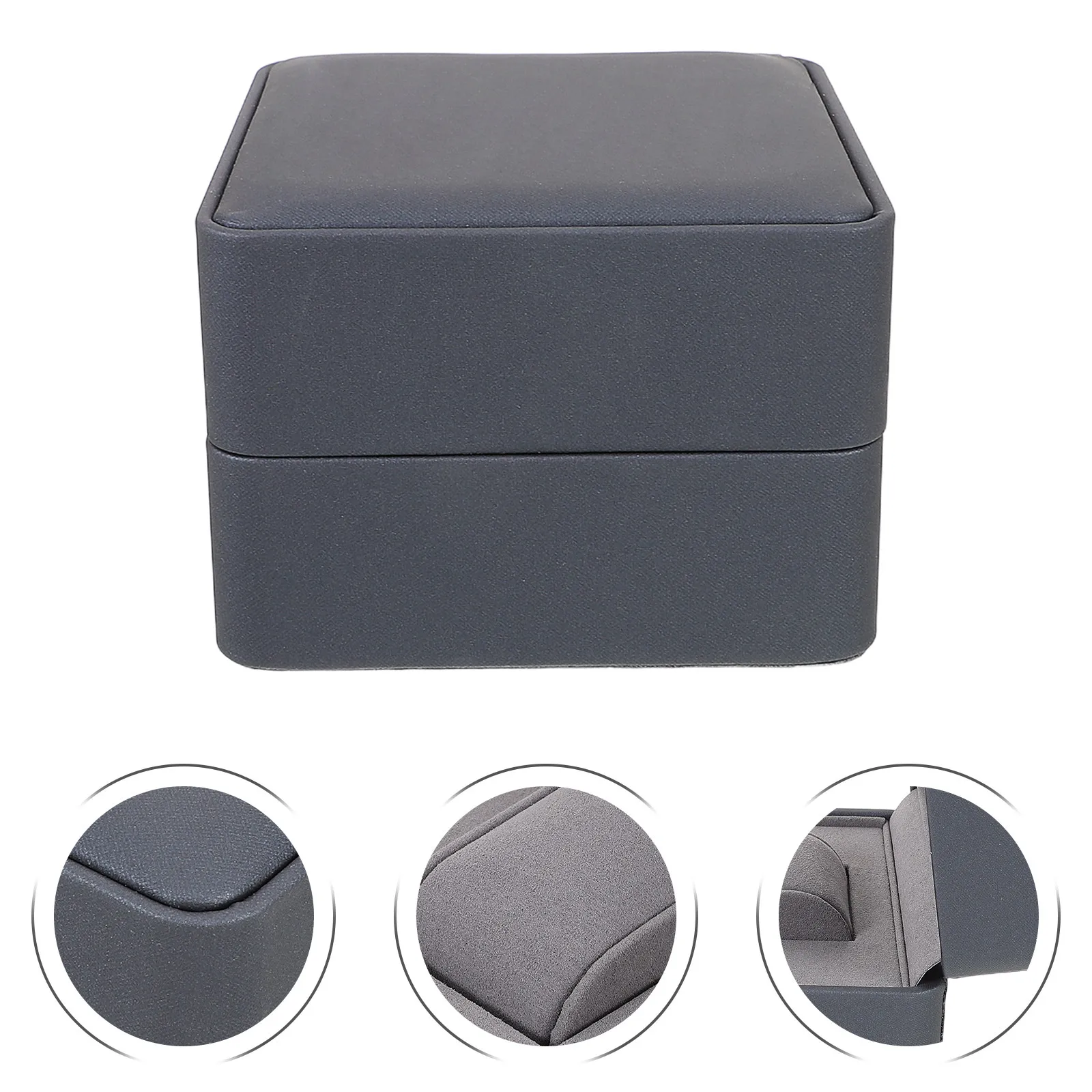Single Watch Box Small PU Travel Case Portable Wristwatch Organizer Storage Holder Removable Pillow for Men Women