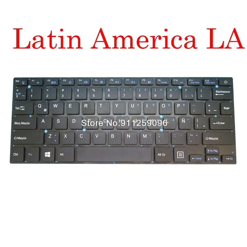 Teclado de ordenador portátil para Hyundai para HyBook HTLB14INC4Z1ESG inglés EE. UU. España SP América Latina LA negro Nuevo