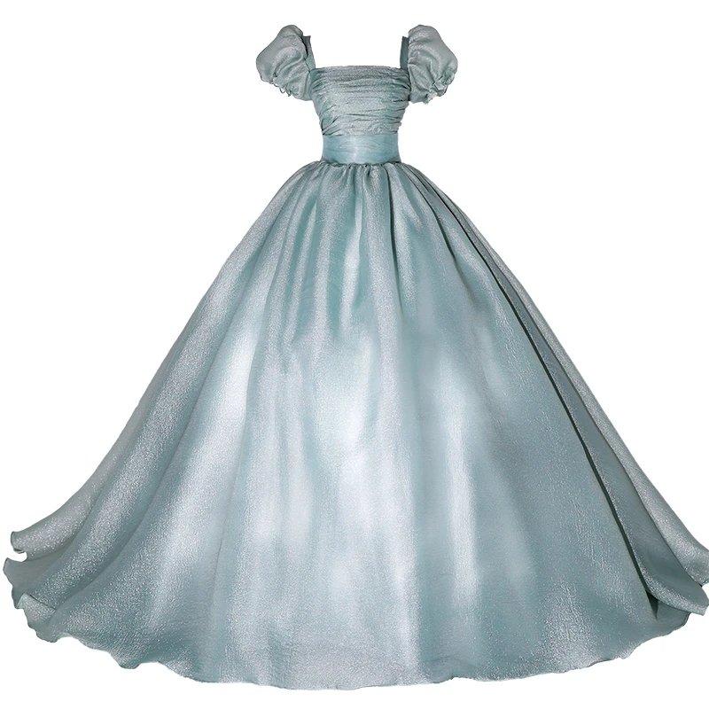 Robes de Quinceanera élégantes classiques, robe à plis au sol à manches courtes, boule de couleur mono, tout ce qui est simple, vintage, nouveau