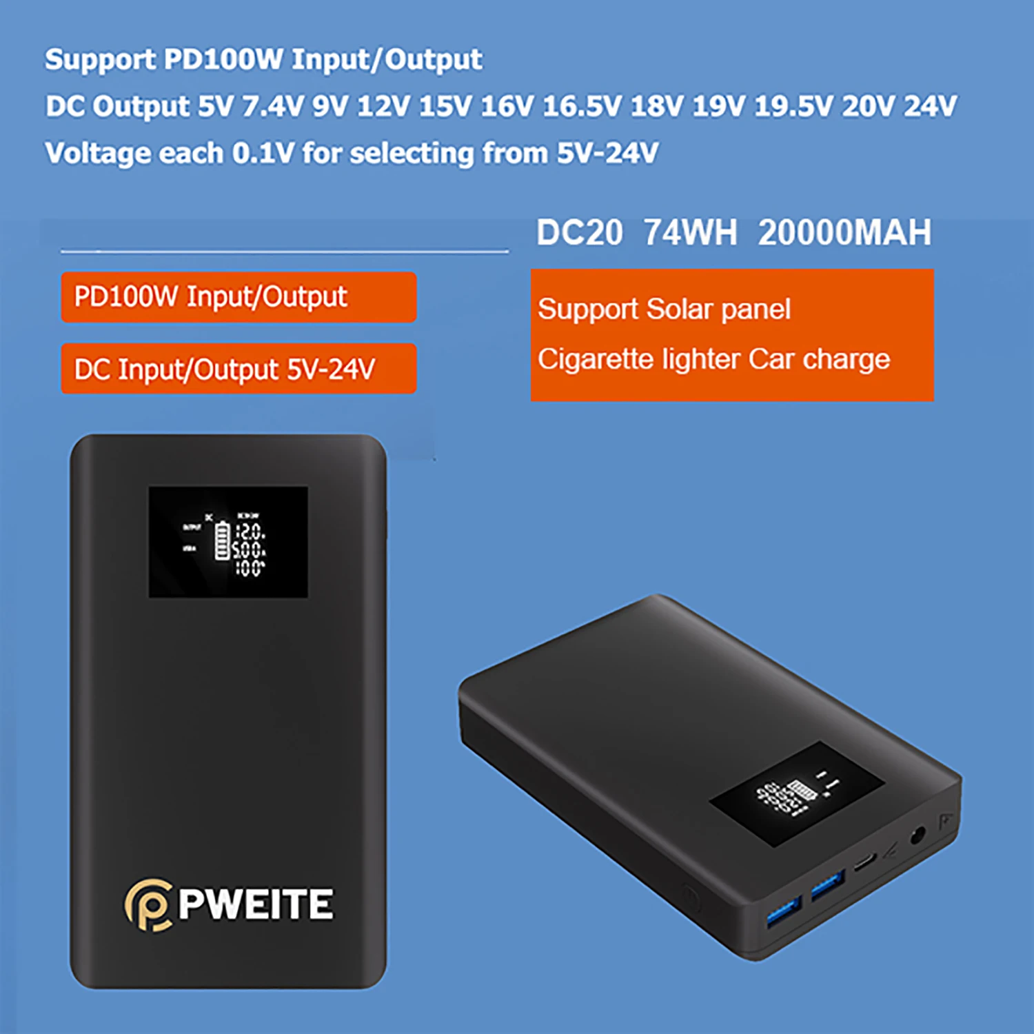 CPAP Battery Pack Power bank DC Output 12V 19V 24V 3.75A 2.5A Powerbank For Resmed S9 Airsense 10 Aircurve 10 11 S10 S11 Machine view 3