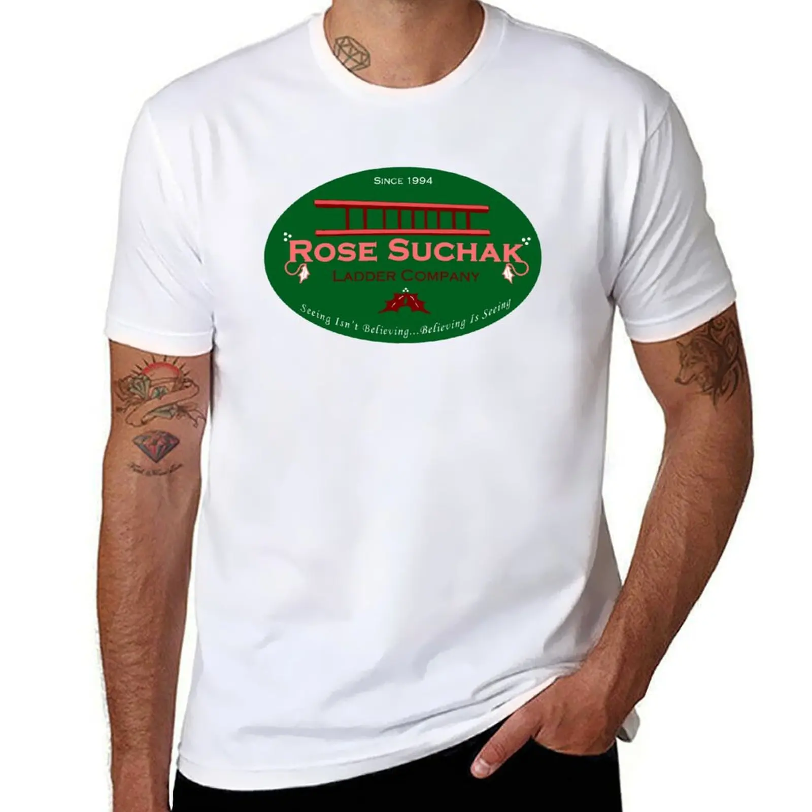 

Arose Such a Clatter (Rose Suchek Ladder) in Green T-Shirt blacks Clothing heavy weight t shirts for men