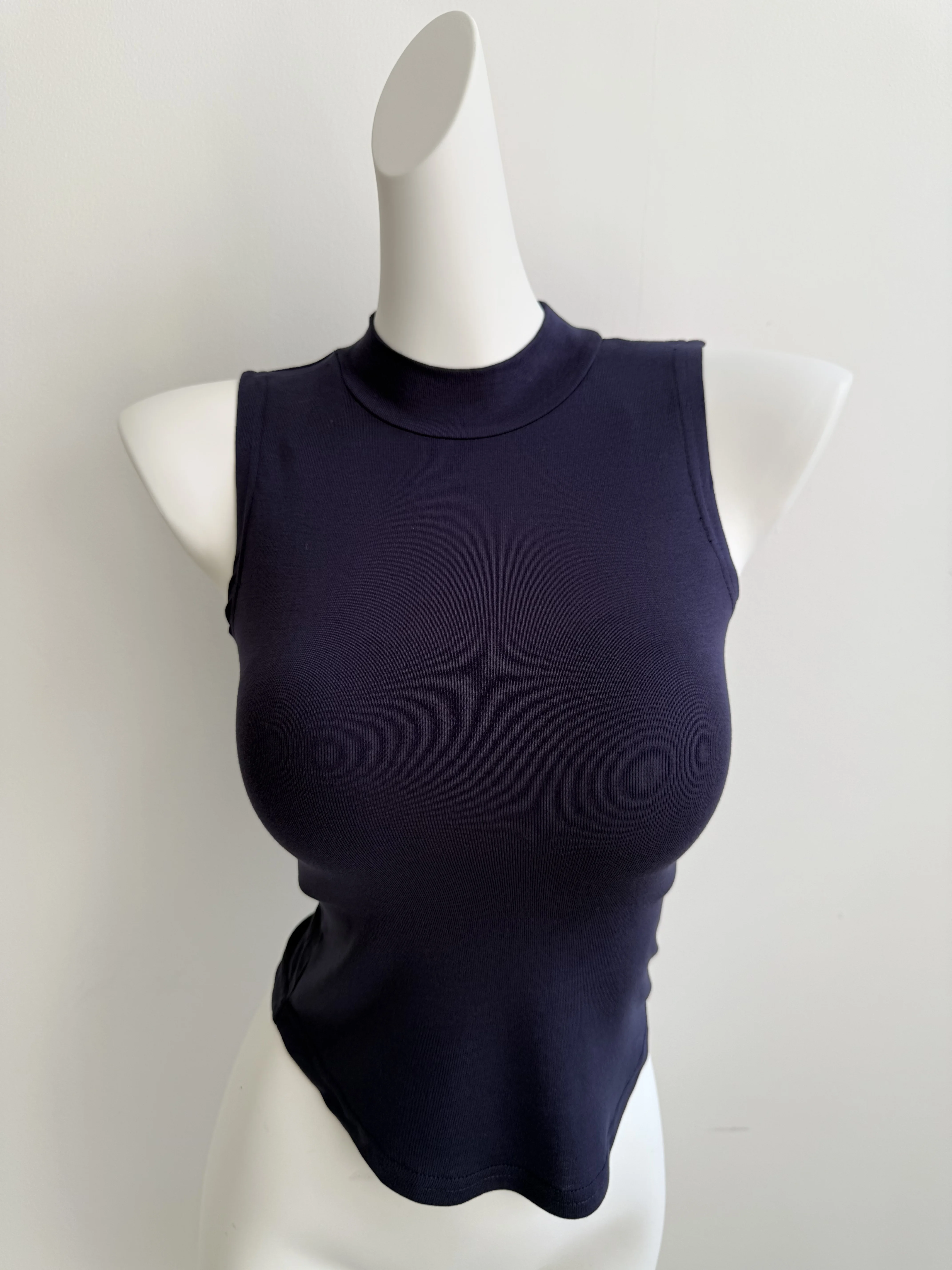 

Оптовая продажа, винтажная майка с круглым вырезом, женская футболка с воротником-стойкой, тонкие футболки, высокая эластичность, летняя однотонная футболка без рукавов