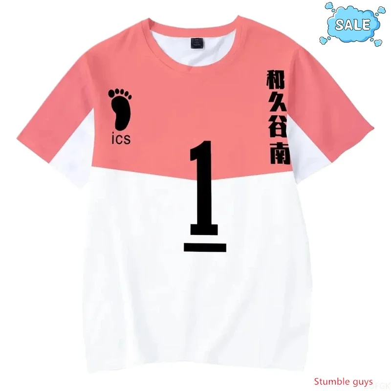 Anime Volleyball Haikyuu Nekoma Trikot T-Shirt Kuroo Tetsurou Kozume Cosplay Uniform Herren Sport-Oberteile Kinder Jungen Kleidung