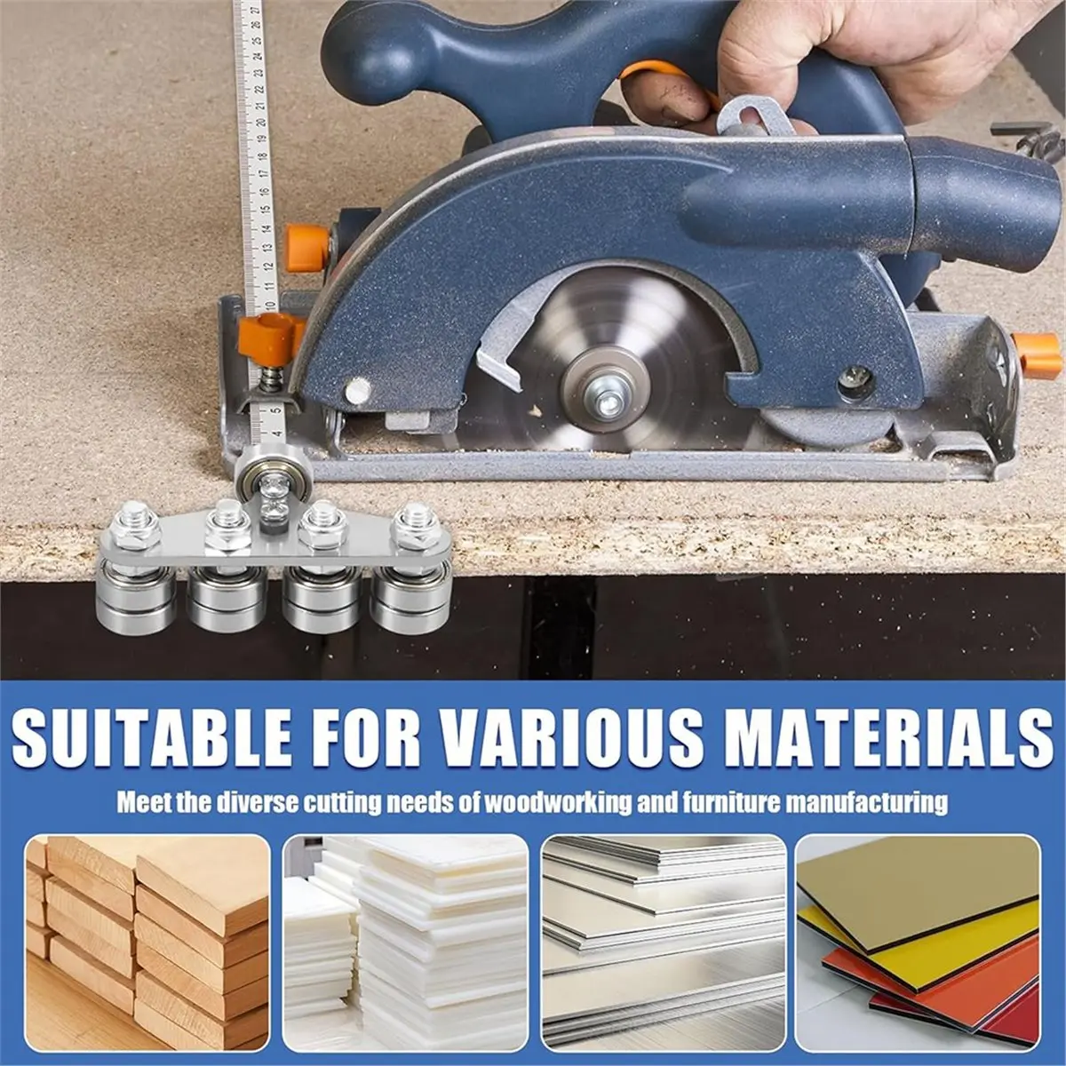 20inch Circular Saw Guide Rail Stainless Steel Cutting Tool for Woodworking