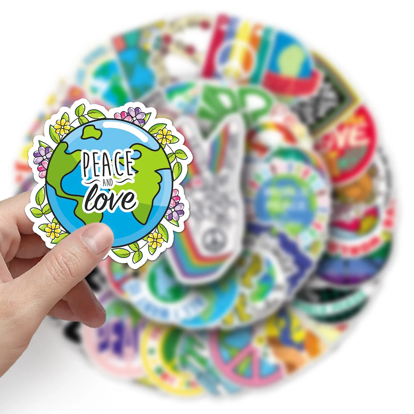 

10/50PCS World Peace Graffiti Personalized Cross-border Trend Creative Guka DIY Mobile Case Suitcase Sticker Waterproof Kids Toy