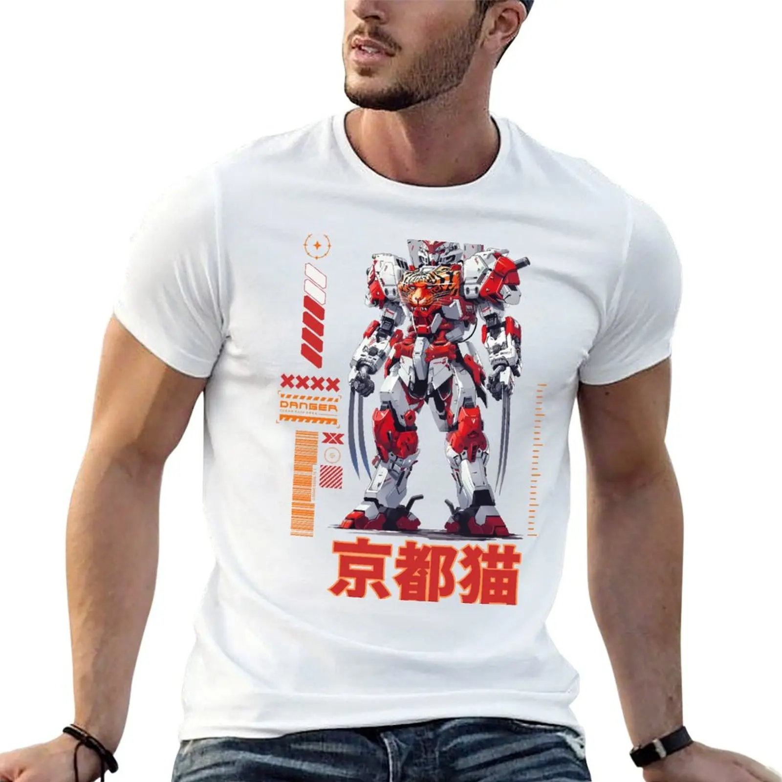 

Kyoto Cat Mech T-Shirt funny t shirts man cotton t shirts high quality T-Shirt