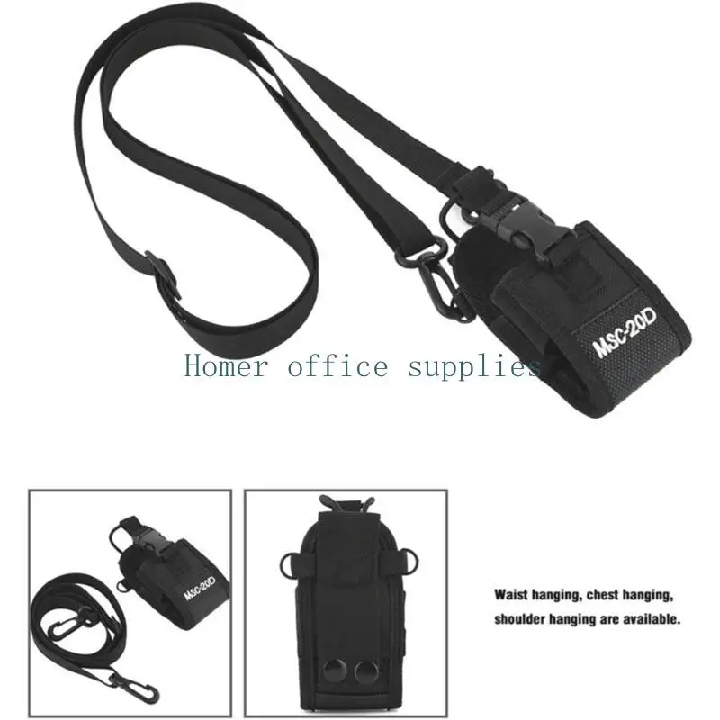 K43B حقيبة حزام نايلون حقيبة تخزين حقيبة حامل راديو اتجاهين مع حزام كتف قابل للفصل حقيبة حزام نايلون