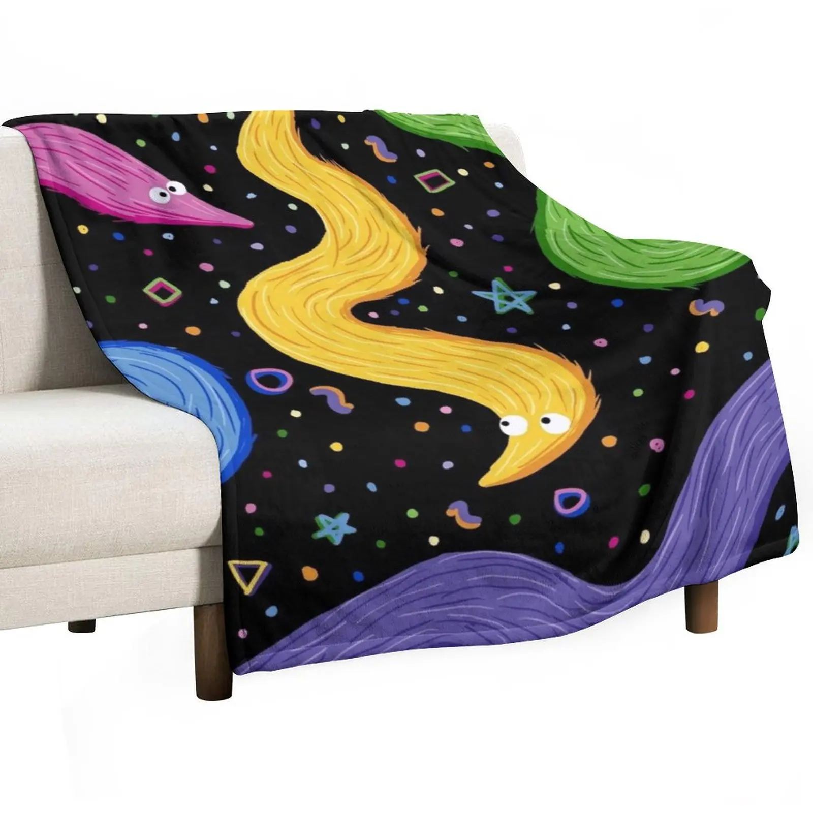 

Bowling Worm On A String Throw Blanket Luxury Thicken Picnic Weighted Flannels Blankets