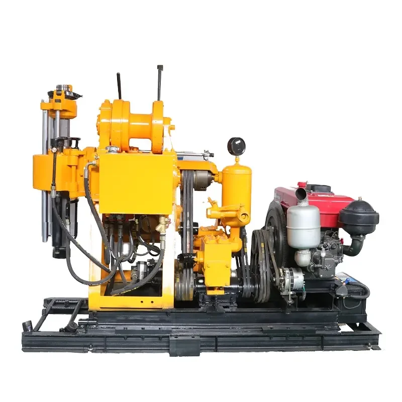 New Customized Diesel-Powered Hydraulic Drilling Rig with Motor Portable Borehole Drilling Machine for Water Well Max 200m Depth