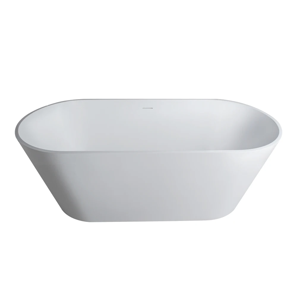 63 inch freestanding solid surface soaking bathtub for bathroom