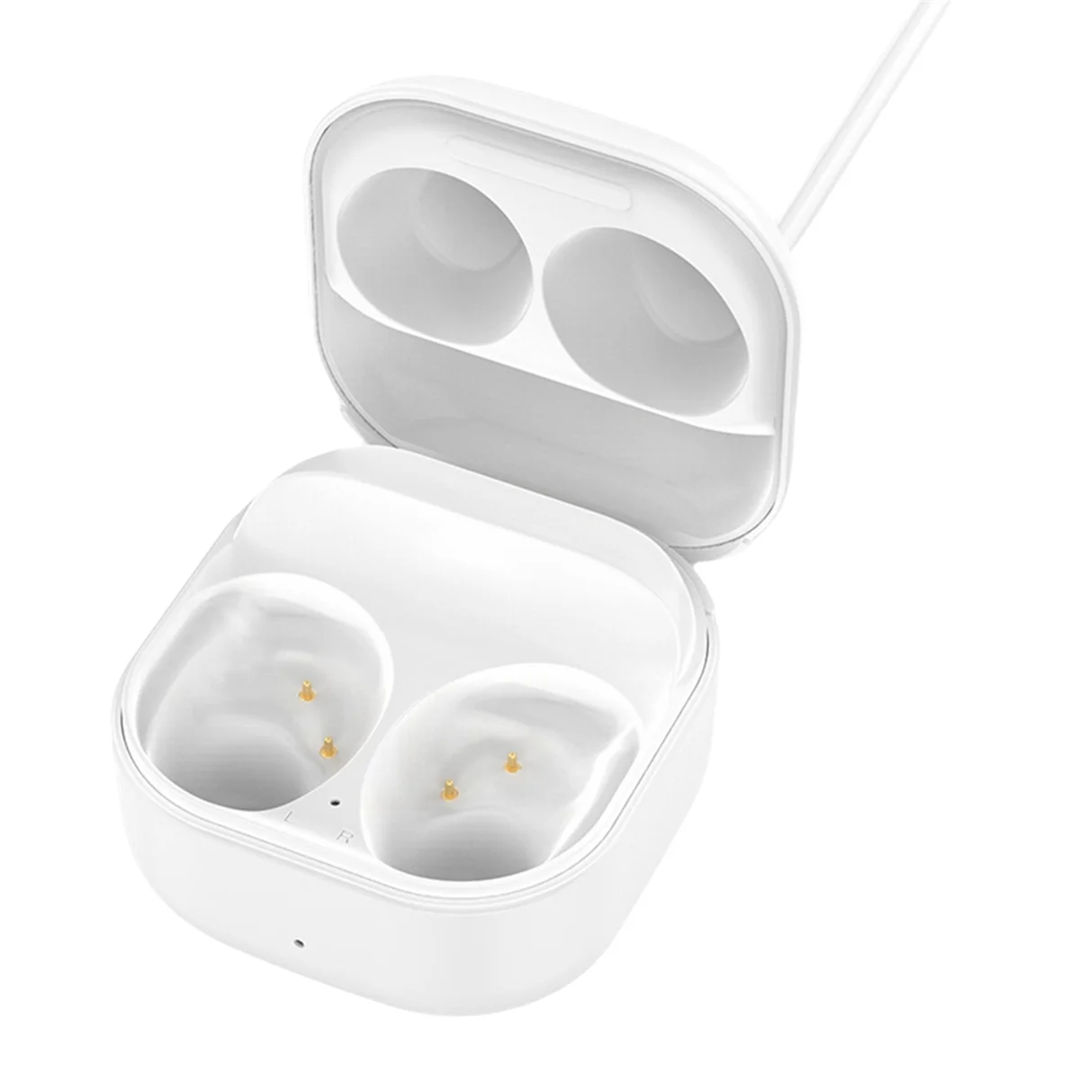 A14M Kotak Pengisi Daya Earphone Portabel Galaxy Buds FE Casing Pengisi Daya Pengganti Kotak Pengisi Daya Headphone Bluetooth Putih