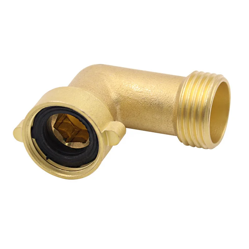 90-Degree Hose Elbow Connector Durable Brass Design for RV Water Hoses  Easy Grip for Effortless Handling, Perfect for RV Water