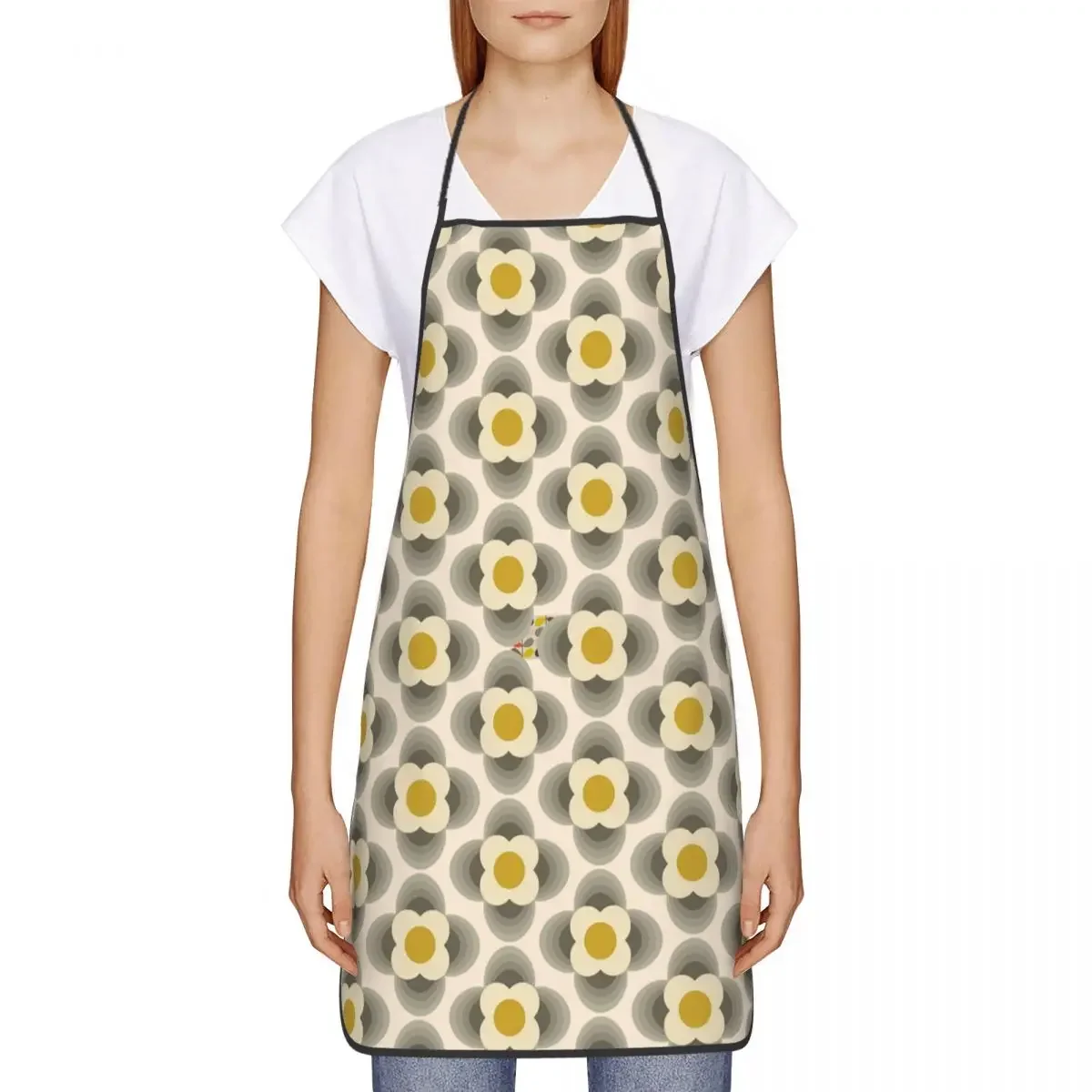 Striped Petal Orla Kiely Apron Women Men Scandinavian Floral Adult Unisex Kitchen Chef Bib Tablier Cuisine Cooking Baking