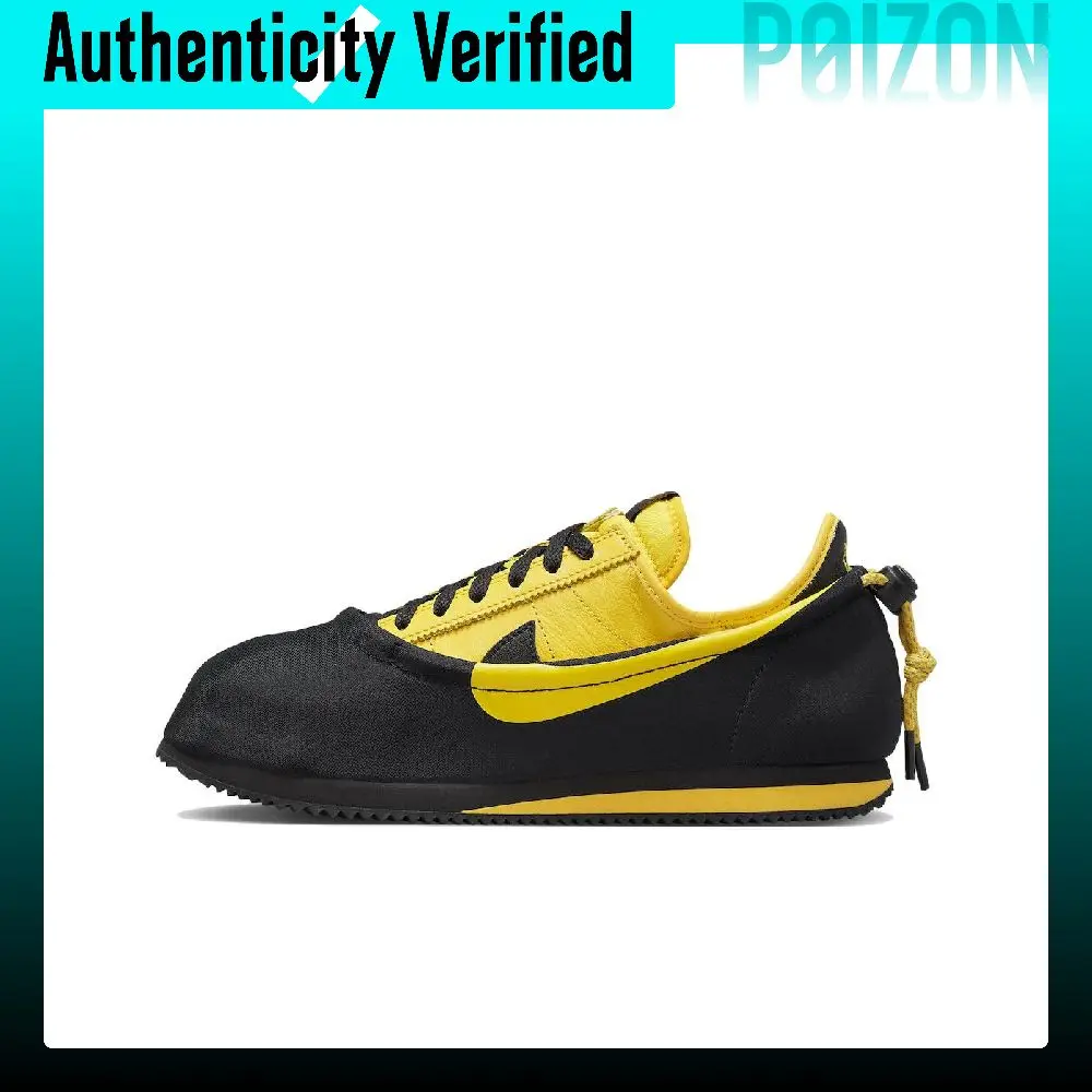 CLOT X Nike Cortez Running Shoes Unisex Low-top Yellow Black DZ3239-001