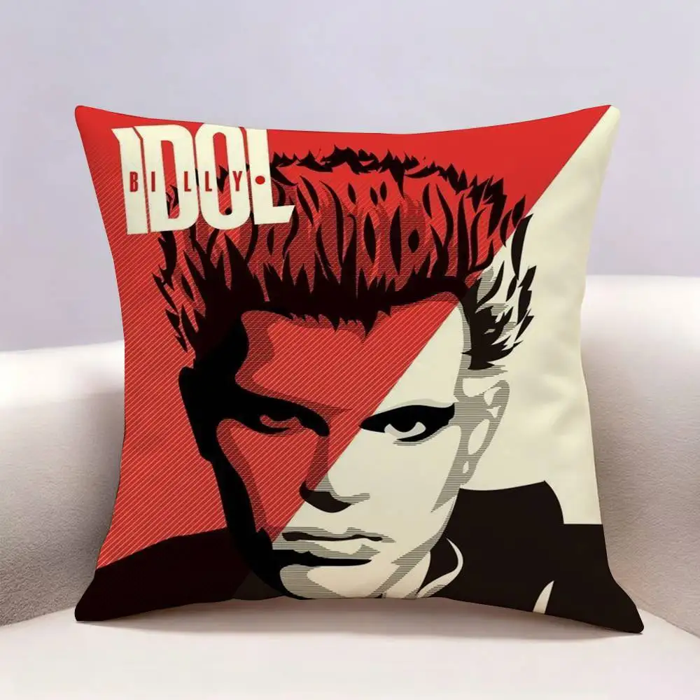 Singer B-Billy Idol  Double-sided print Pillow Case for Sofa Living Room Home office Decor Protective Cover