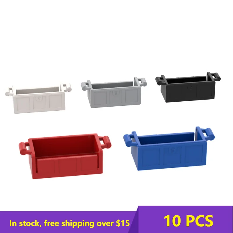 

10PCS MOC Bricks 4738a 2x4 treasure chest For Building Blocks Parts DIY Construction Classic Brand gift Toys