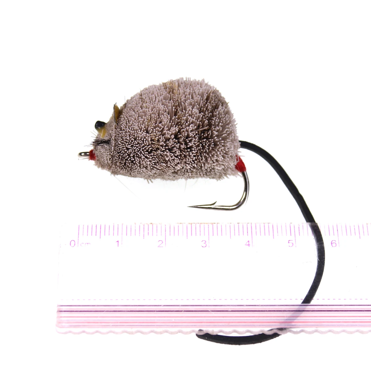 1 Stück/2 Stück 2/0 Hirschhaar-Mausfliege Künstliche Ratten-Topwater-Angelköder Poppers Fliegenfischen Bass Bug Largemouth Pike Angelköder – Detail 9