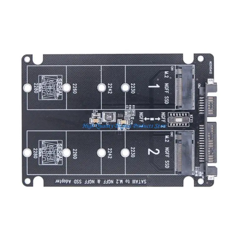 

U2JE High Speed M.2 NGFF SSD to Adapter Two M.2 to Sata3.0 Expansion Cards
