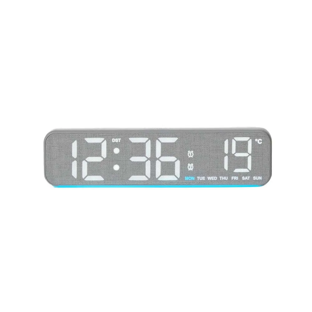 Multi Functional LED Clock Displaying Time Date Day Temperature Alarm for dst Settings Brightness Control for Home