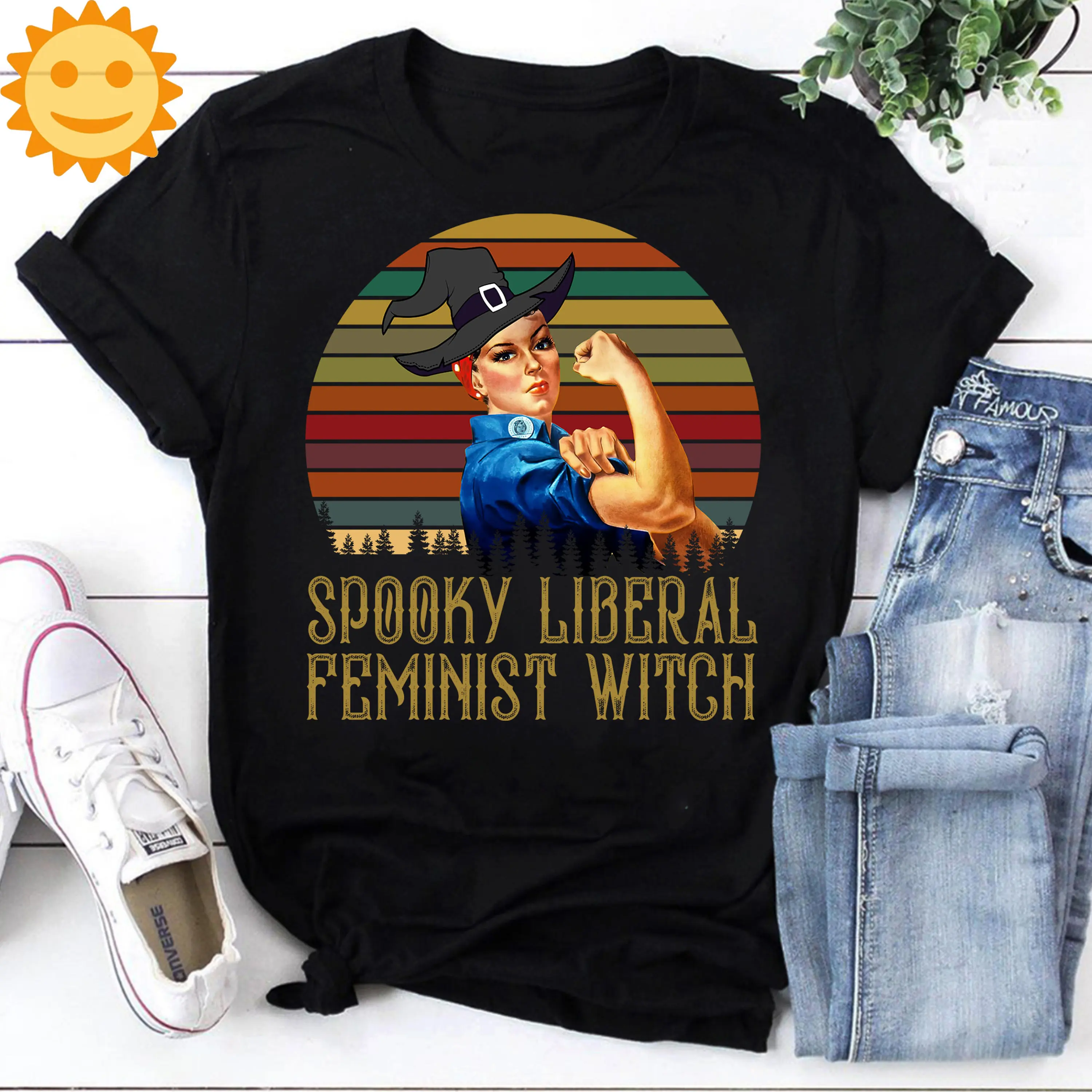 Ask Me About My Feminist Agenda Cool Design Vintage T Shirt Woman Rights Feminism Witch