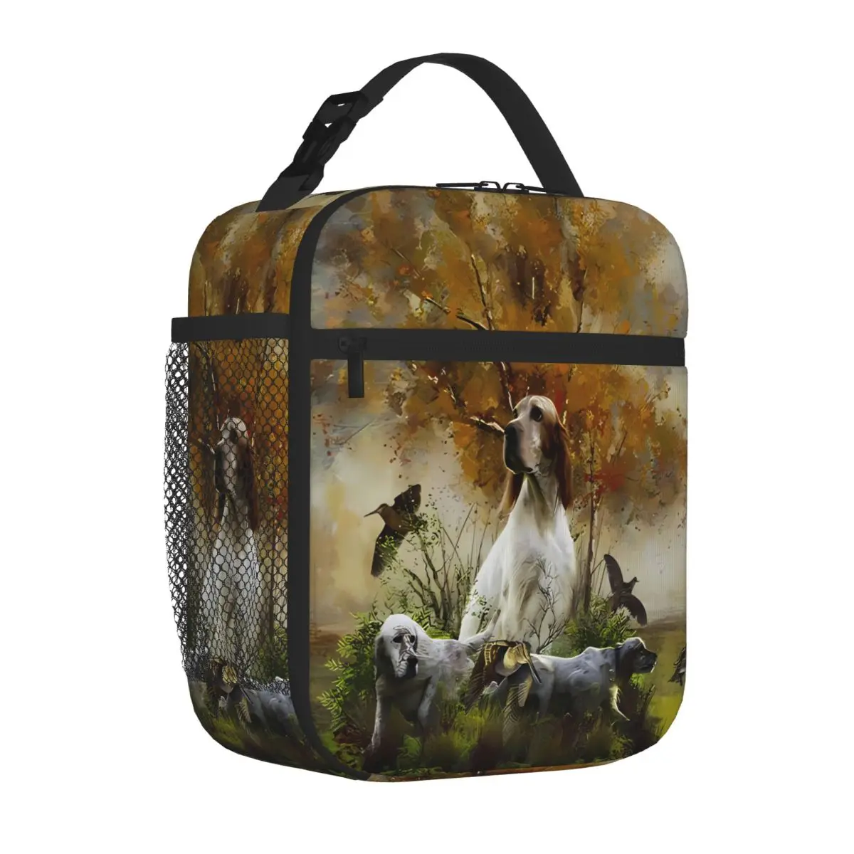 Bestselling English Setter Woodcock Hunting Letter Print Lightweight Lunch Bag Bus Trip Sports Lunch Bag