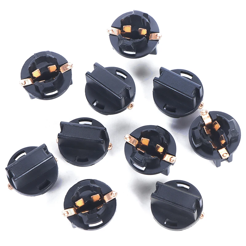 Hot Sale 10pcs T10 Socket Dashboard Instrument Panel Socket T10 W5W 168 192 194 Twist Lock Wedge Bases Lamp Dash Bulb Plug