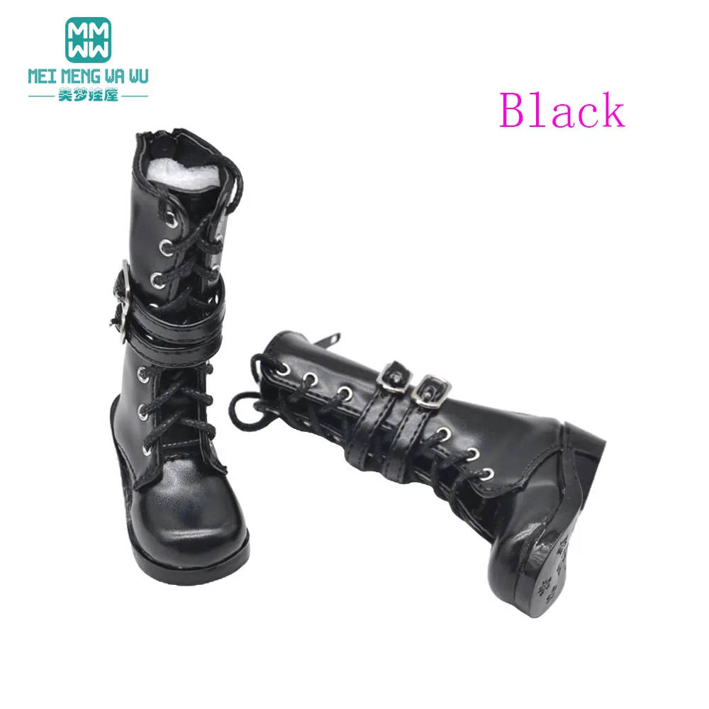 6.5cm toys doll shoes Knee-high boots, leather shoes Fits 1/4 BJD Doll MSD Doll