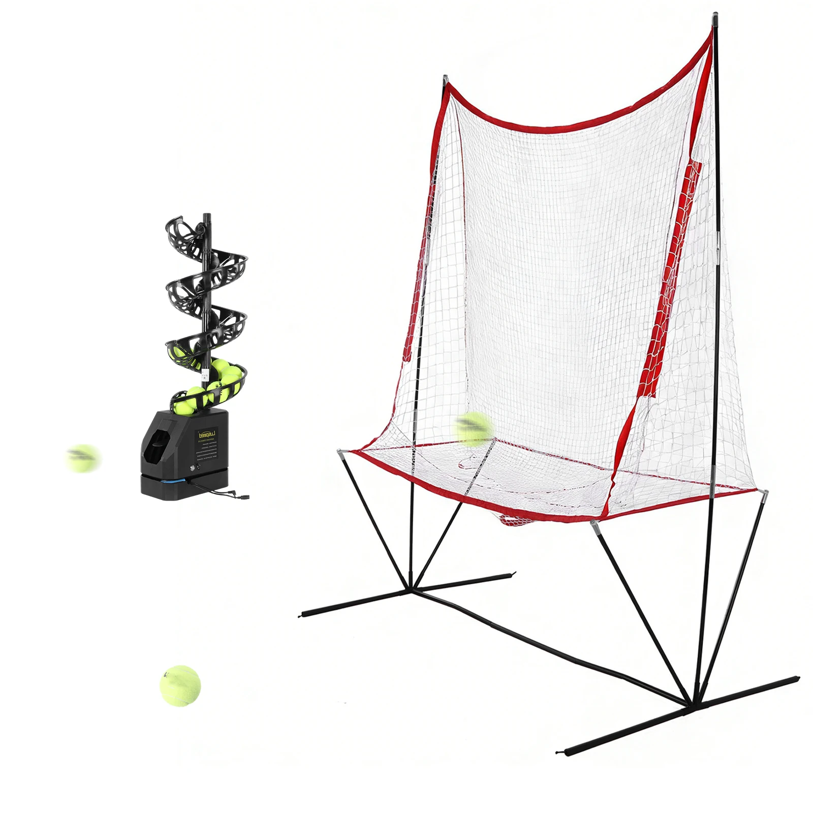 

Машина для бейсбольной подачи мячей с 10 мячами-пиклболами, 5 регулируемыми углами, 2 уровнями мощности, для всех уровней подготовки, для использования в помещении и на улице