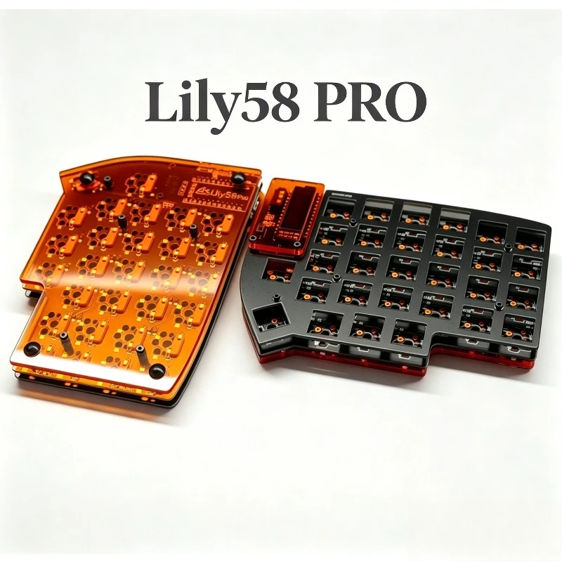 Lily58 Pro Bluetooth Split Keyboard Kit Customized Dual-mode Wired Hot Swap GIT RGB Gaming Mechanical Keyboard Support ZMK Gift