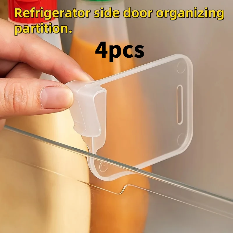 4-24pcs Multi-functional Refrigerator Side Door Organizer Dividers - for Customized Space Management
