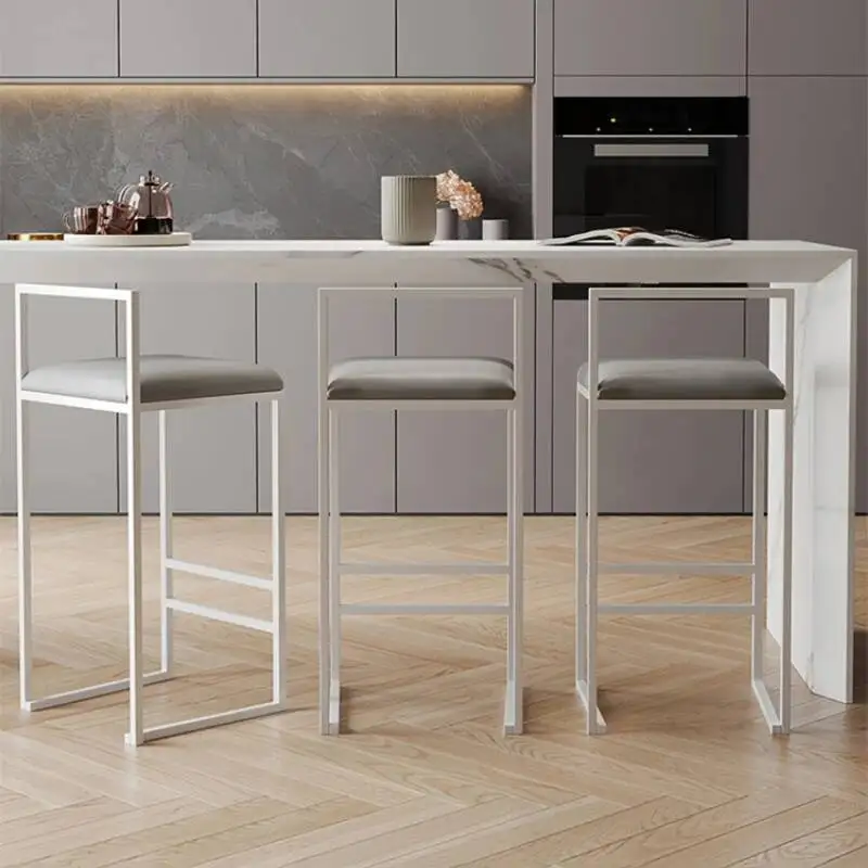 Modern Dining Bar Chairs Kitchen Luxury Make Up High Bar Chairs Reception Desk Taburete De Cocina Alto Home Furniture YY50BC