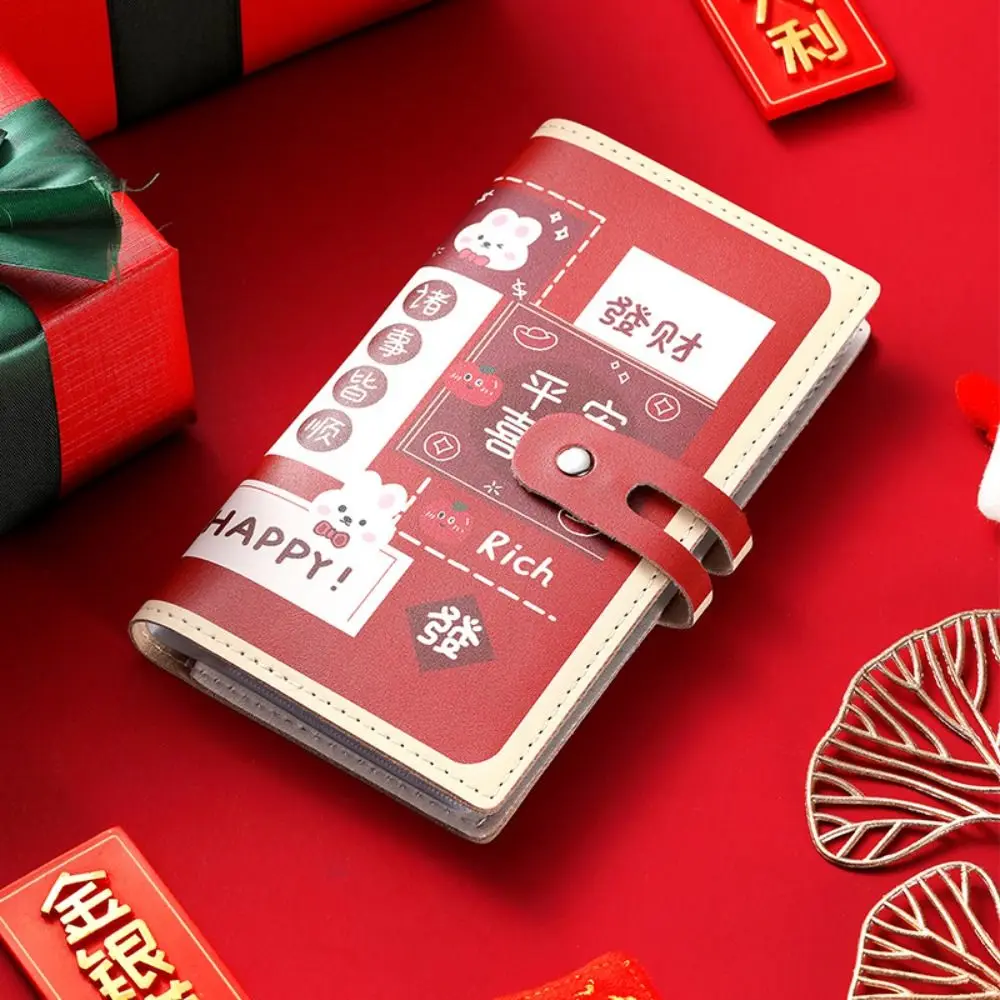 

Pu Leather Money Savings Challenges Portable Waterproof Budgeting Planner Book Money Album Storage Card Holder Money Notebook