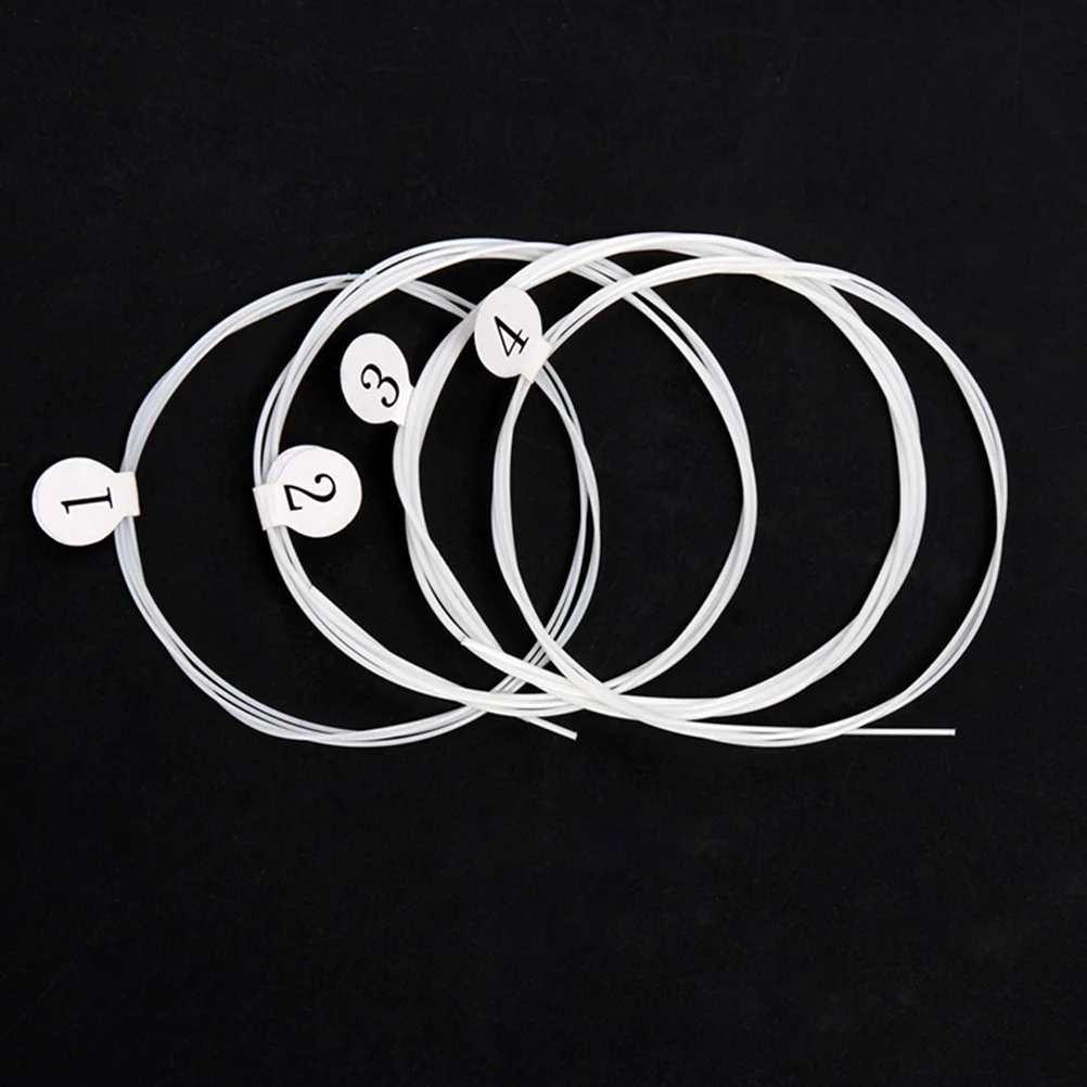 

4 Pcs Transparent Nylon Strings U105 Ukulele Clear Sweet Tone Durable Replacement Music Wire Instrument Accessories