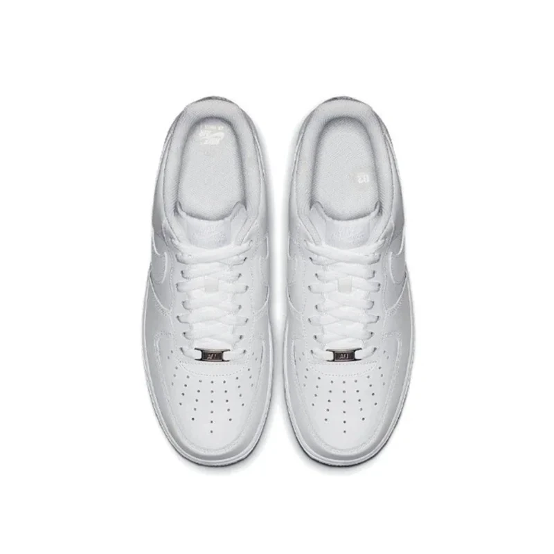 Original Nike Air Force 1 07 Bits for Men and Women, Embarkation Shoes, Classics, All White, Casual Sneakers, Af 1 Sports Zelong