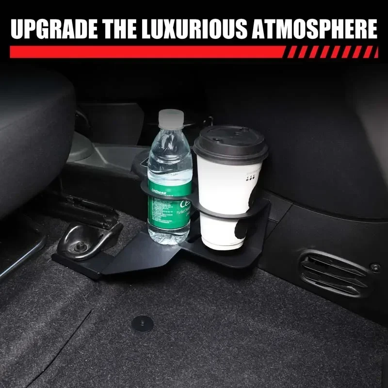 1PCS Car Passenger Seat Expander Cup Holder Stand For Fiat 500 Fiat 595 2016-2025 Aluminum Alloy Beverage Bottle Bracket Mount