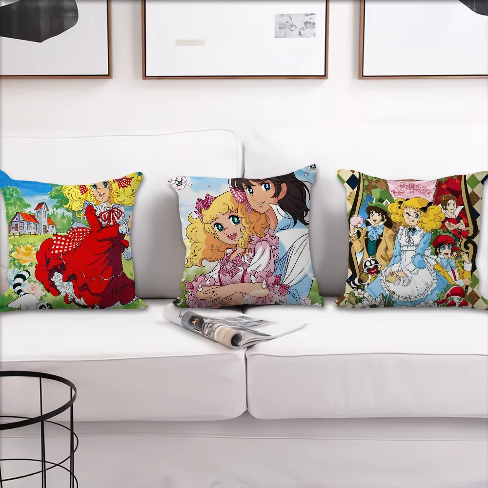 Cute Anime C-Candy Candy cushion cover Accessories Square Cushion Room Bedroom Headboard Sofa Living Backrest Car Nap Time