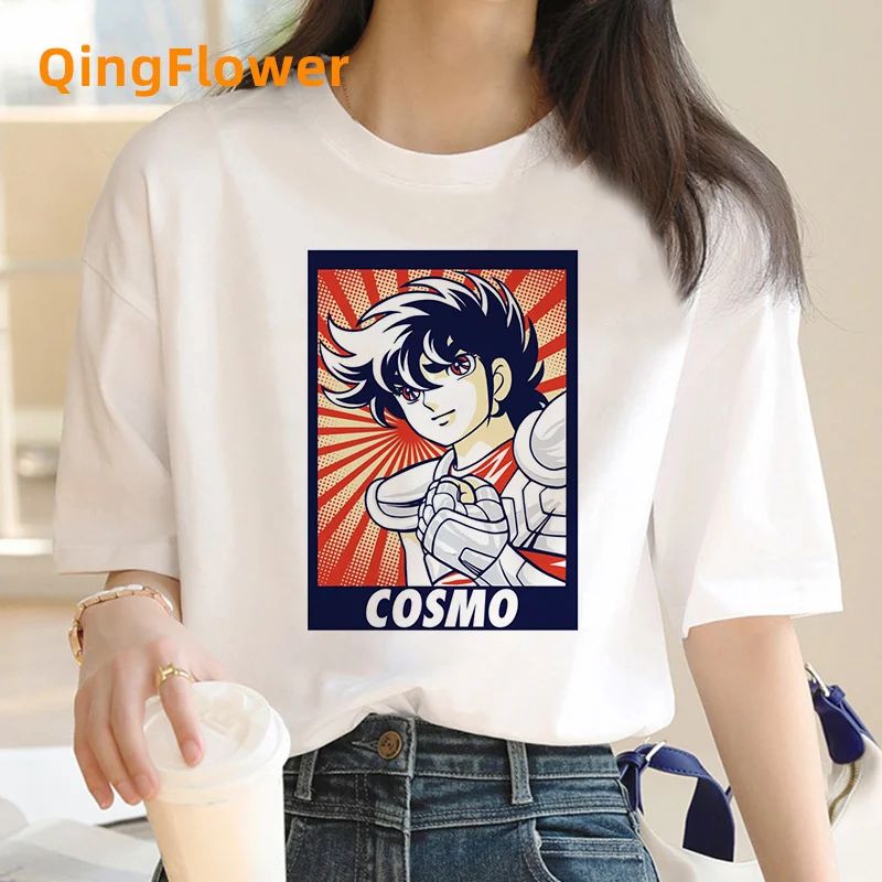 Saint Seiya top tees clothes women casual vintage y2k tshirt top tees manga couple clothes