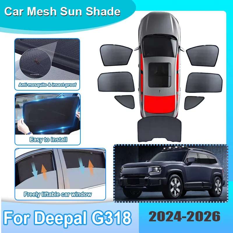 

Солнцезащитный экран для автомобиля Deepal G318 2024 2025 2026: сетчатый козырек, защита от УФ-излучения, теплоизоляция, шторка на лобовое стекло, автоаксессуары