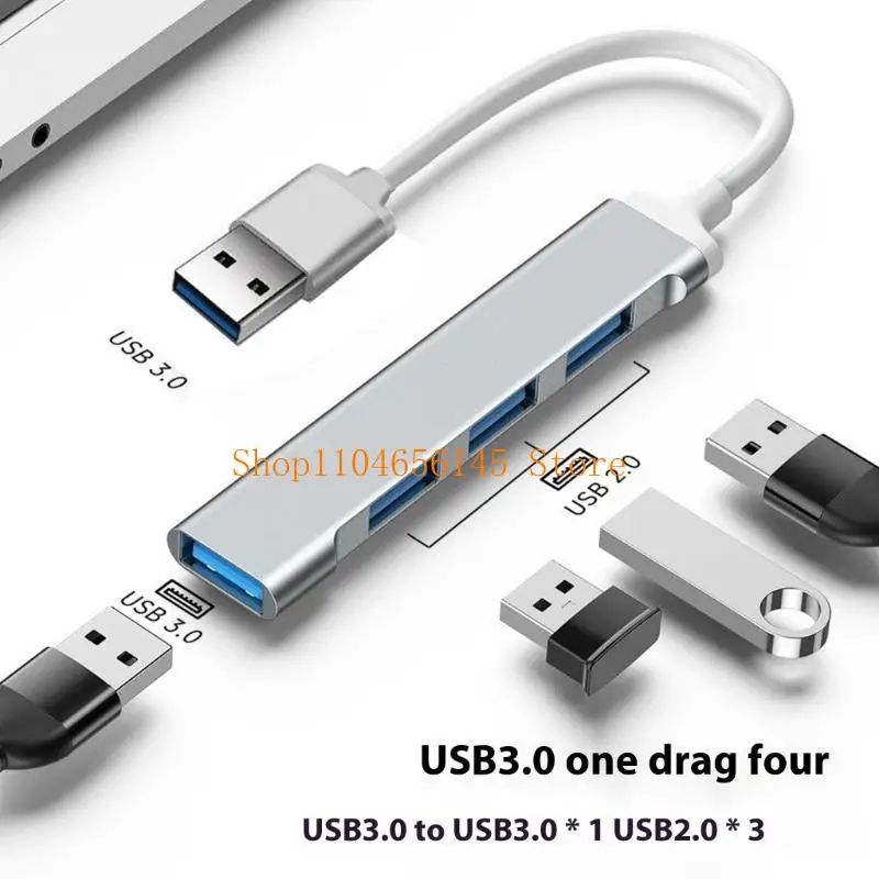 

5ASD USB -сплиттер -адаптер USB C/USB MALE до 3XUSB2.0+1XUSB3.0 Удлинительные преобразователи Зарядки передачи данных для ПК